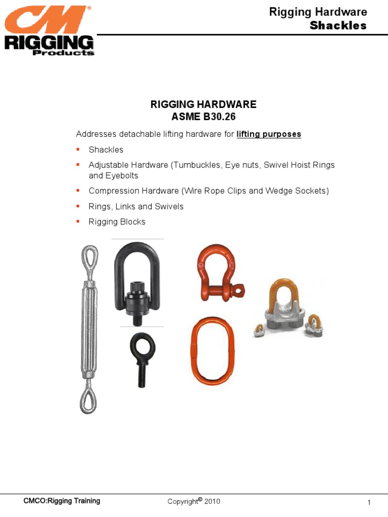 Shackle Marking Information PDF PDF Screw Manufactured Goods