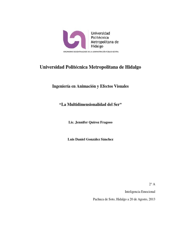 Multidimensionalidad del Ser Humano | PDF | Psique (psicología) | Sicología