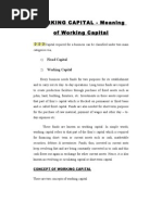 Download WORKING CAPITAL - Meaning of Working Capital by poonam009 SN24258014 doc pdf