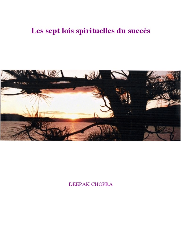 Les 7 Lois Spirituelles Du Succès Résumé