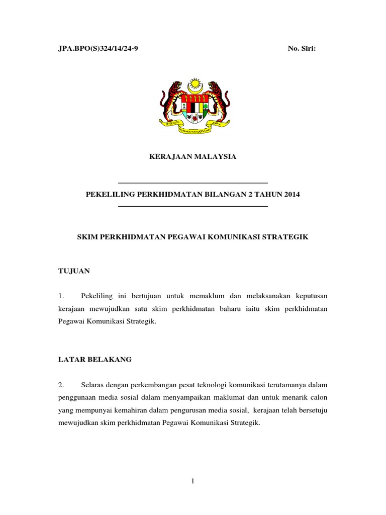 Skim Perkhidmatan Pegawai Komunikasi Strategik Pdf