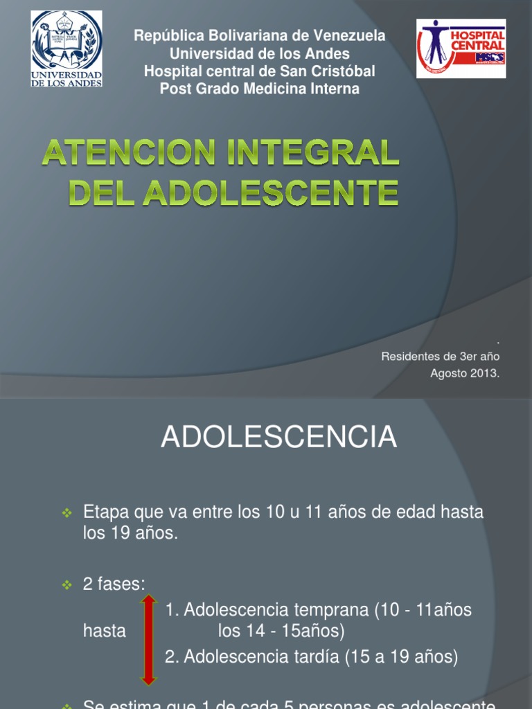 Atencion Integral Del Adolescente | PDF | Obesidad | Índice de masa ...