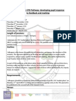 cross curricular pathway - pupil response to feedback and marking