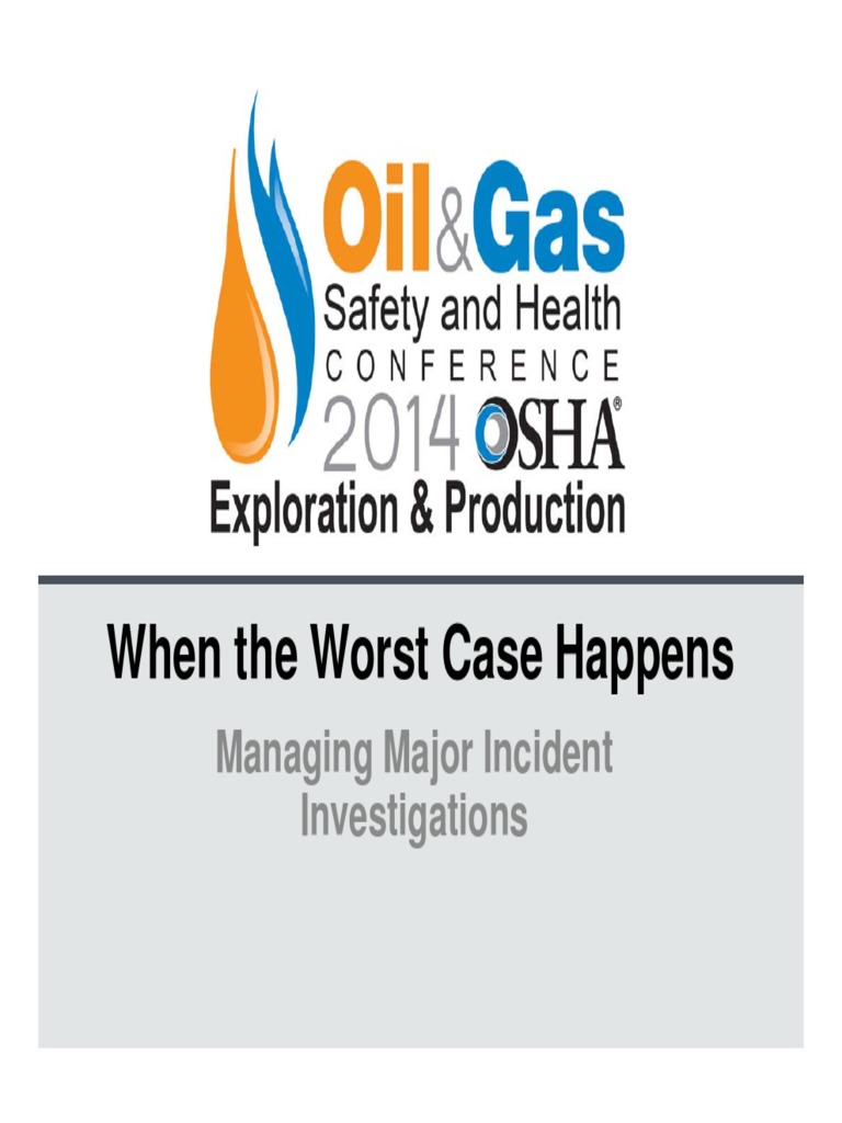 OSHA Oil and Gas Safety and Health Conference PDF Risk Management