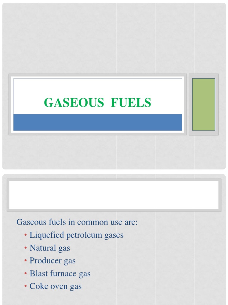 Lecture 5 Gaseous Fuels PDF