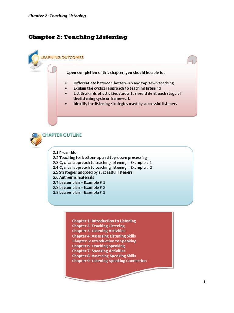 Strategies for Teaching Listening Skills | PDF | Top Down And Bottom Up ...