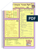 Present Simple Tense Negative Sentences 3 Pages 6 Different Tasks With Key With Vocabulary Corner