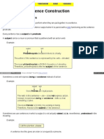 Elements of Sentence Construction