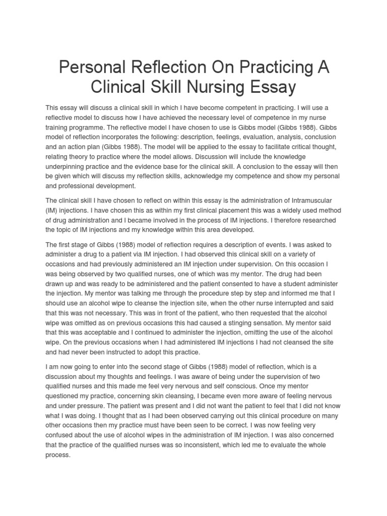 hospital internship experience essay