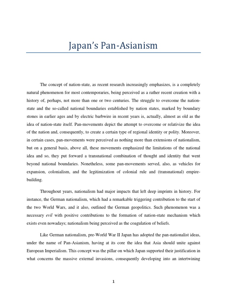 Pan Asianism Empire Of Japan Nationalism