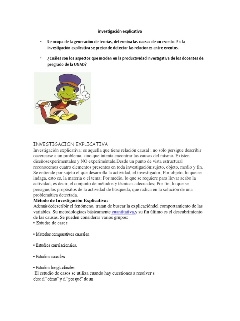 Investigación Explicativa Trabajo de Metodologia | PDF | Teoría | Hipótesis