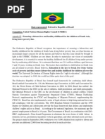 DUNMUN 2013 UNHRC Position Paper Brazil