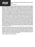 Análisis Crítico de La Realidad Educativa Venezolana Actual Desde Una Perspectiva Social