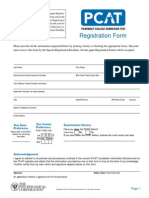 PCAT - 2008-2009 Paper Registration Form