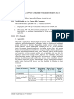 Tariff Schedule Approved for FY 2014-15