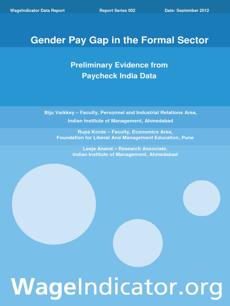 Gender Pay Gap in India's Formal Sector | PDF | Employment ...