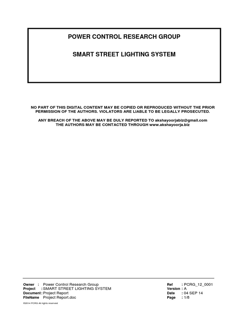 Smart Street Lighting System Project Report Operational Amplifier