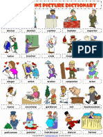 Jobs Occupations Professions Pictionary Poster Vocabulary Worksheet 1
