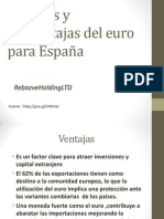 Ventajas y Desventajas Del Euro para España