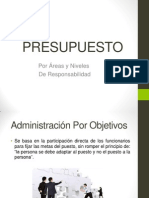 Presupuesto Por Areas y Niveles de Responsabilidad Equipo 733