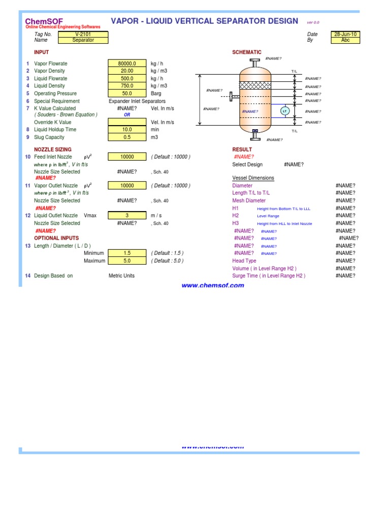 Vapor Liquid Vertical Separator | PDF | Home & Garden | Computers