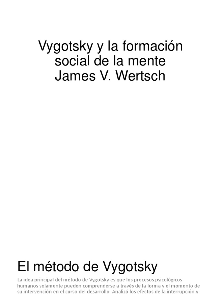 Vygotsky y la mente social | PDF | Ciencias sociales
