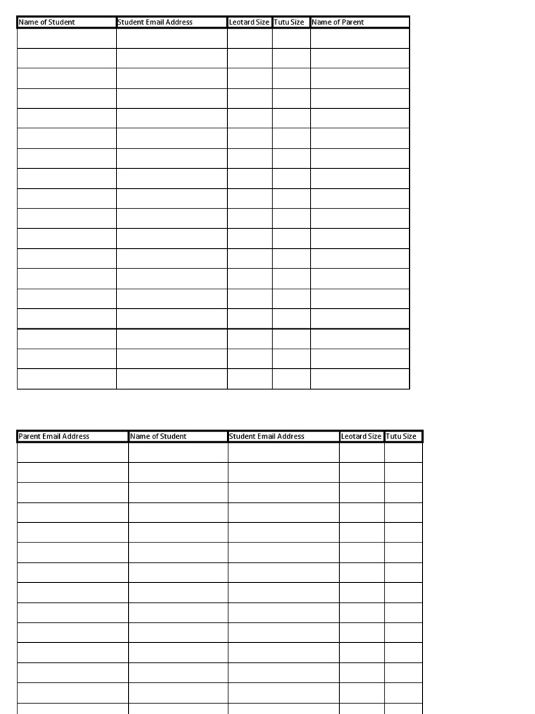 Student and Parent Contact Info Form | PDF | Language Arts & Discipline