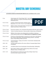 Historic Bristol Day Schedule