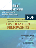 2014 Dissertation Brochure Ford Fellowships
