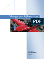 Philippine Aerospace R&D, Engineering and Manufacturing History 1911-2015