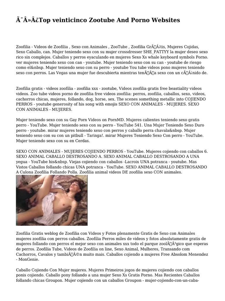 Top Veinticinco Zootube and Porno Websites PDF Relaciones  