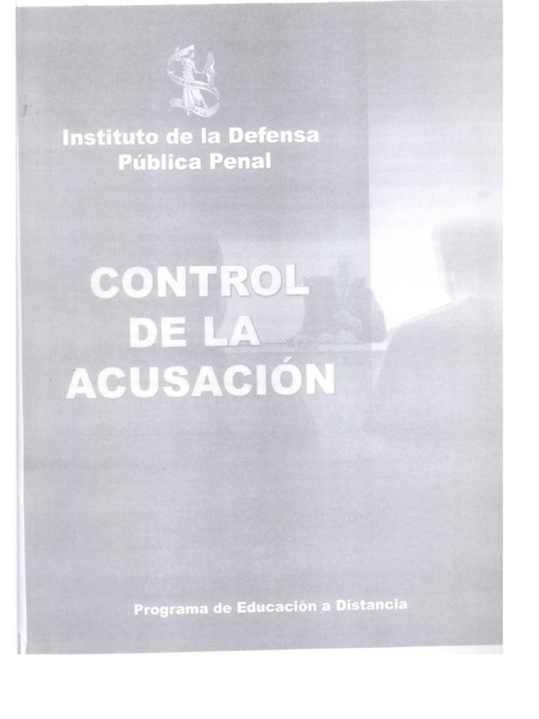 Control de la Acusación en Juicio | PDF | Derecho penal | Ley procesal