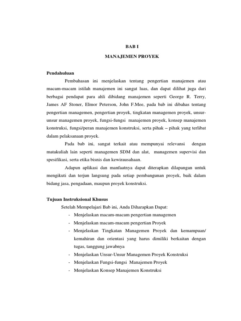 Bab 1 Manajemen Proyek Doc