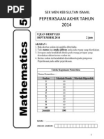 Matematik PT3 Contoh Soalan dan Jawapan