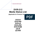 DVR-212 Supported Media List Ver1.28