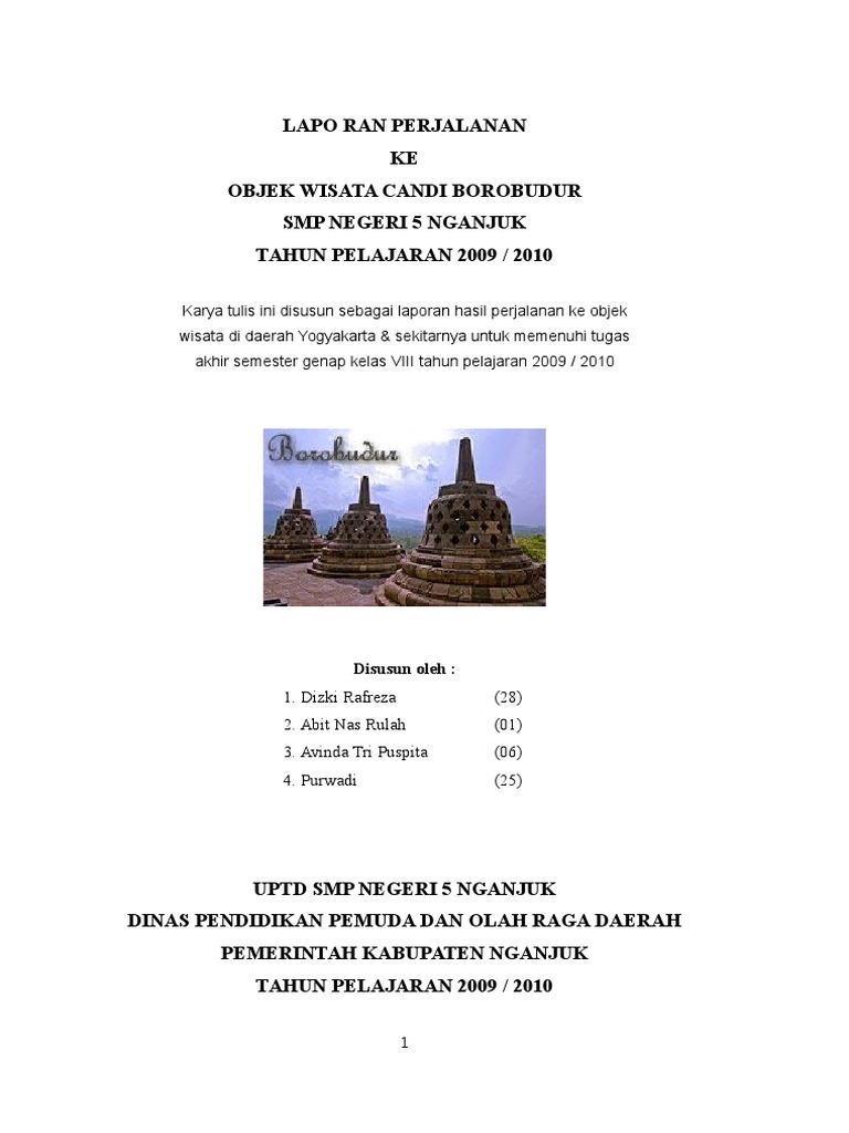 Contoh Laporan Perjalanan Ke Candi Borobudur