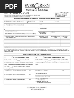Petty Cash Voucher