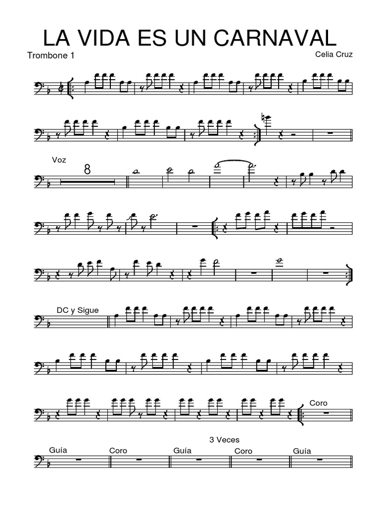 LA VIDA ES UN CARNAVAL Trombone 1 (1).pdf