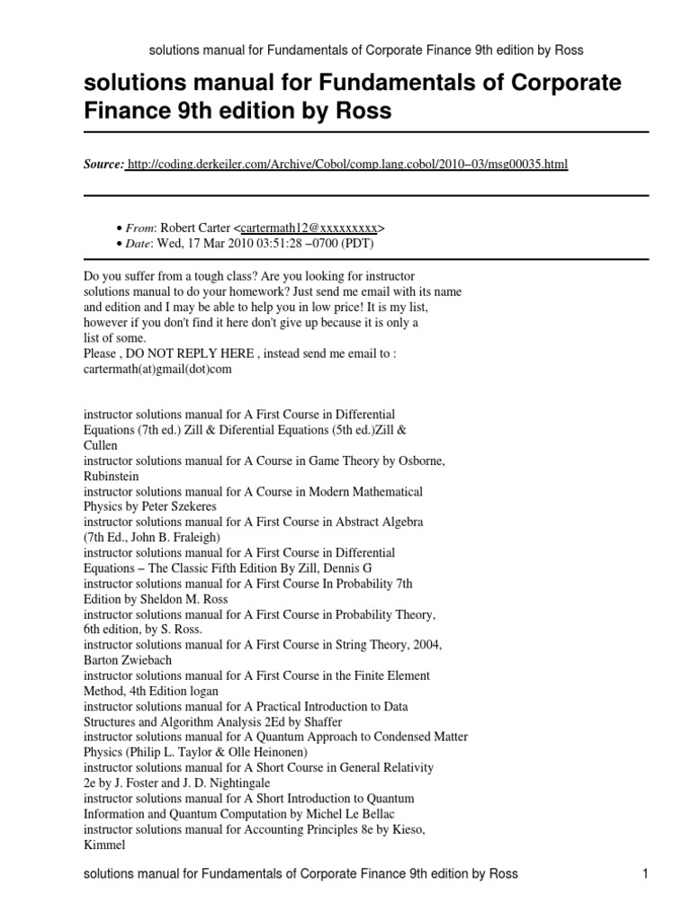 Corporate Finance PDF Digital Signal Processing Engineering
