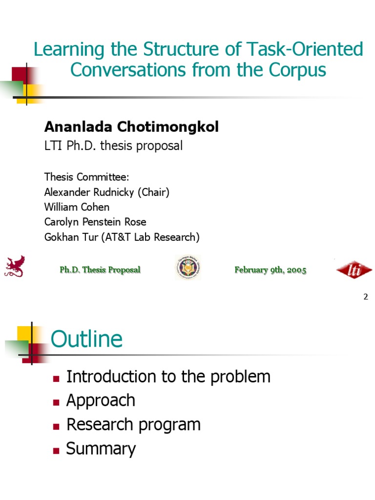 Learning The Structure of Task-Oriented Conversations From The Corpus ...