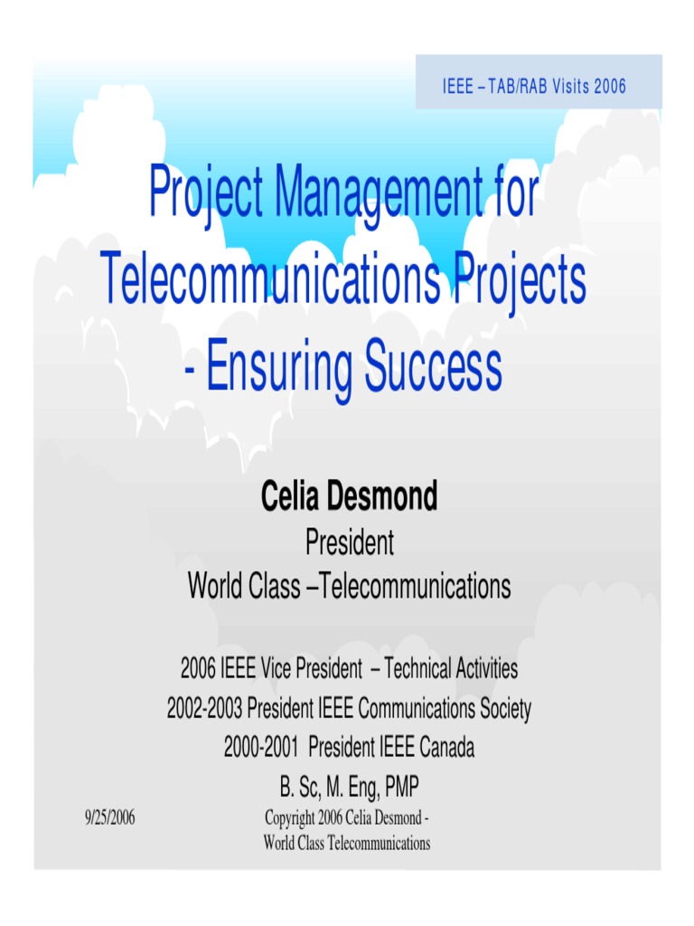 Ensuring Success In Telecom Projects Pdf At T Mobility