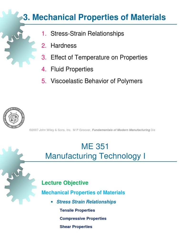 03 Mechanical Properties of Materials | PDF | Deformation (Engineering ...