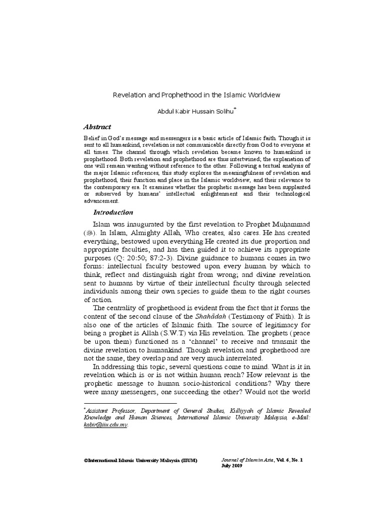 Prophethood definition image