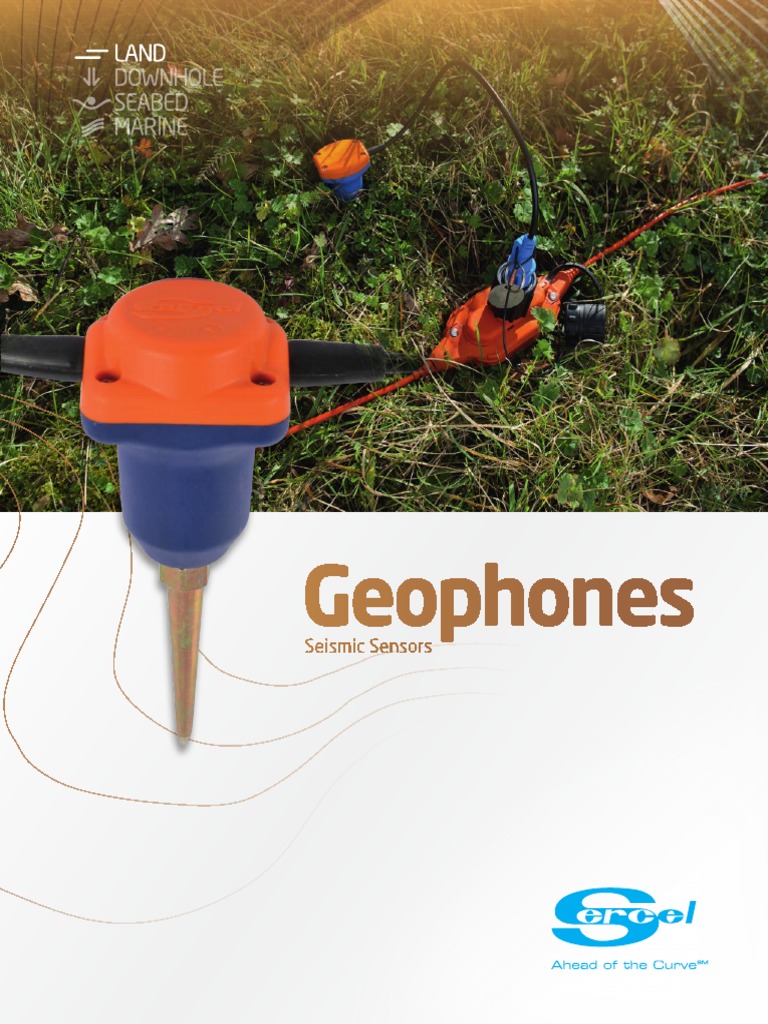 Geophones Brochure Sercel Pdf Pdf Reliability Engineering Sensor