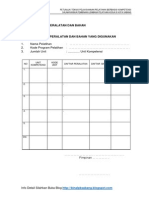 Format Daftar Perlatan Dan Bahan Pelatihan Berbasis Kompetensi PDF