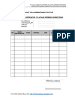 Format Daftar Hadir Instruktur Pelatihan Berbasis Kompetensi PDF