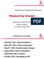 Measuring Impact: J - PAL Africa Workshop Series On Randomised Evaluations