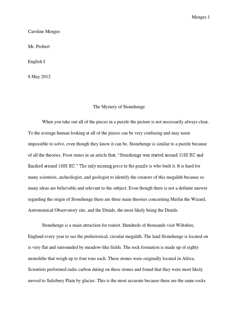 Stonehenge essay picture
