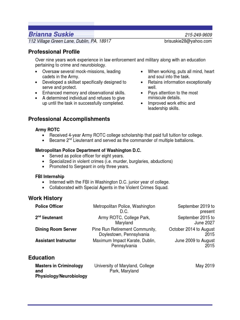 Law Enforcement & Military Profile | PDF | Social Science