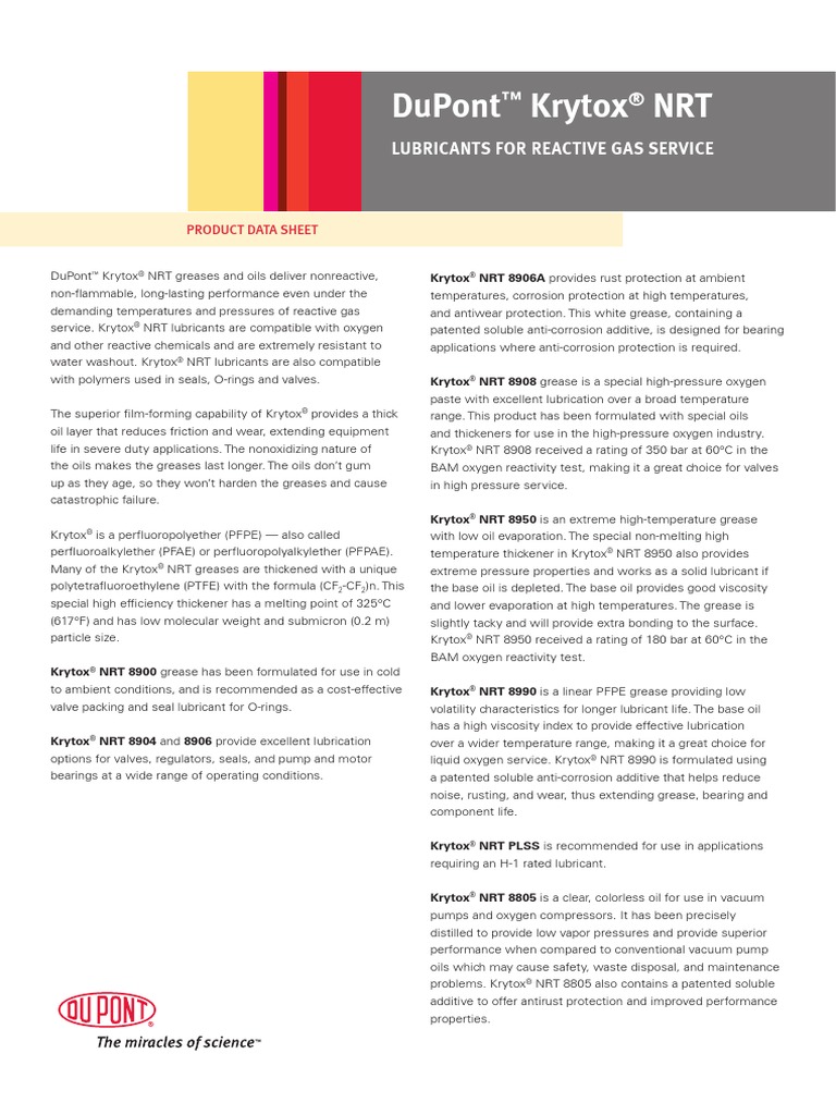 Krytox 240ac Technical Data Sheet Collection Factory | americanprime.com.br